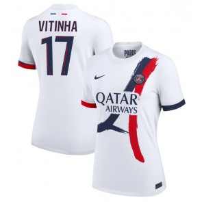 Paris Saint-Germain Vitinha #17 Bortatröja Kvinnor 2024-25 Kortärmad